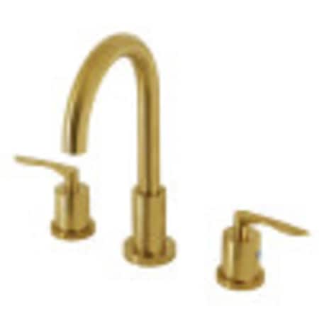Kingston Brass FSC8923SVL Widespread Bathroom Faucet with Brass Pop-Up, Brushed Brass FSC8923SVL
